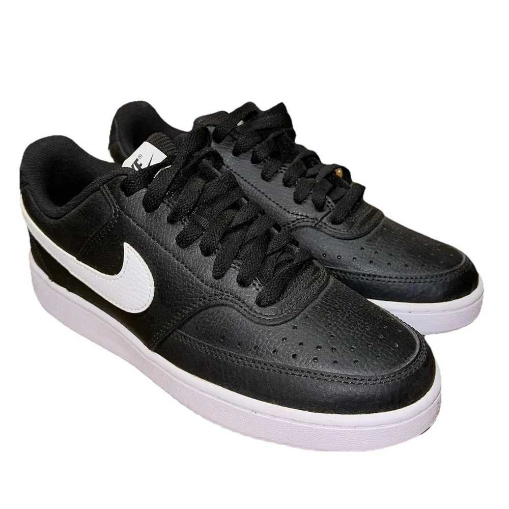 Nike Court Vision Low Black White‎ Sneaker Shoe Women's 8 New W/ Box (CD5434001)